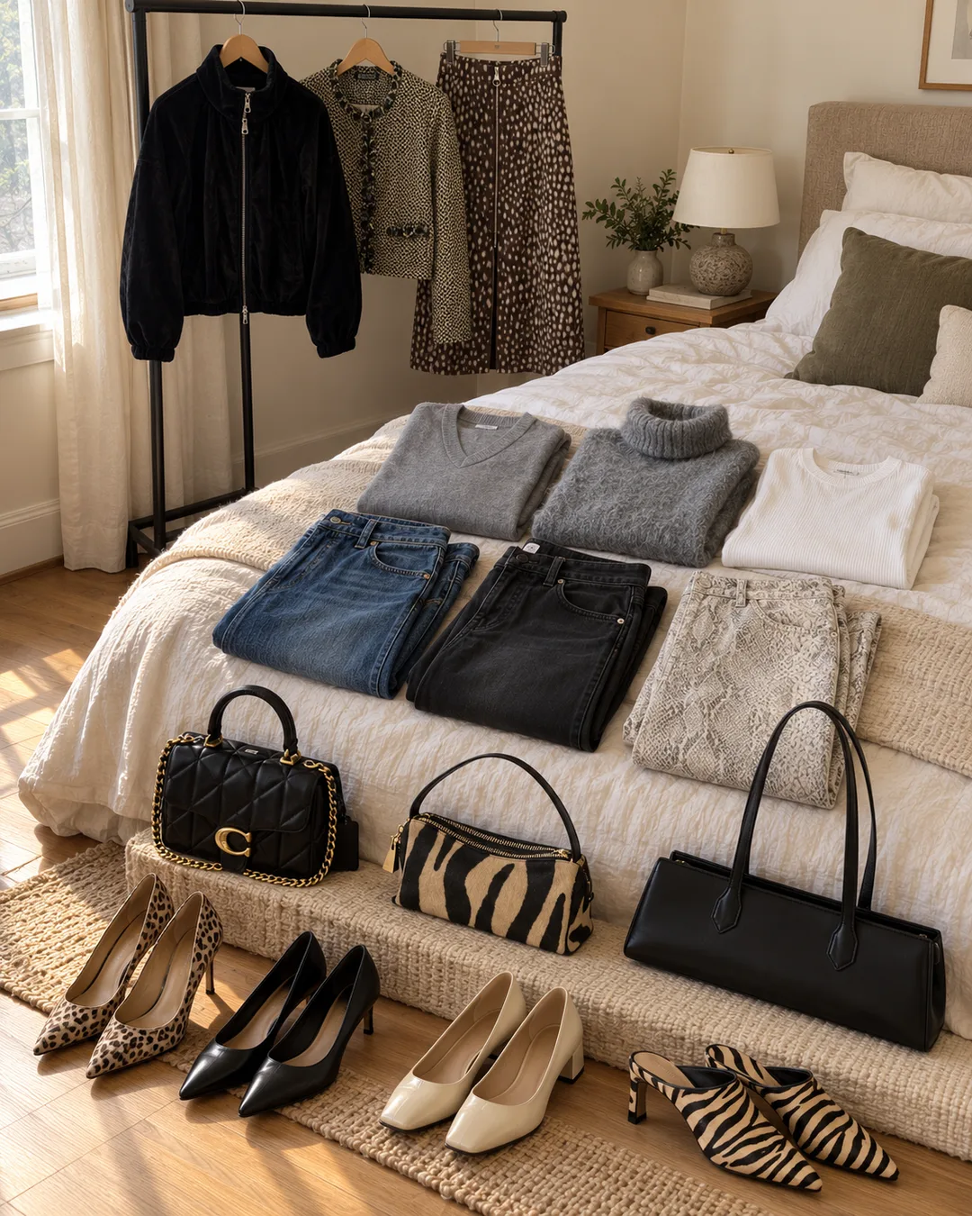 All the pieces from this edit, laid out together