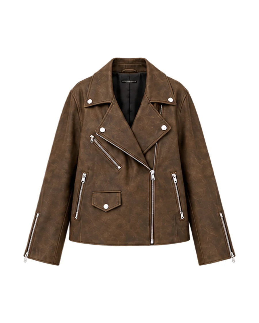 Quince 100% Leather Oversized Biker Jacket