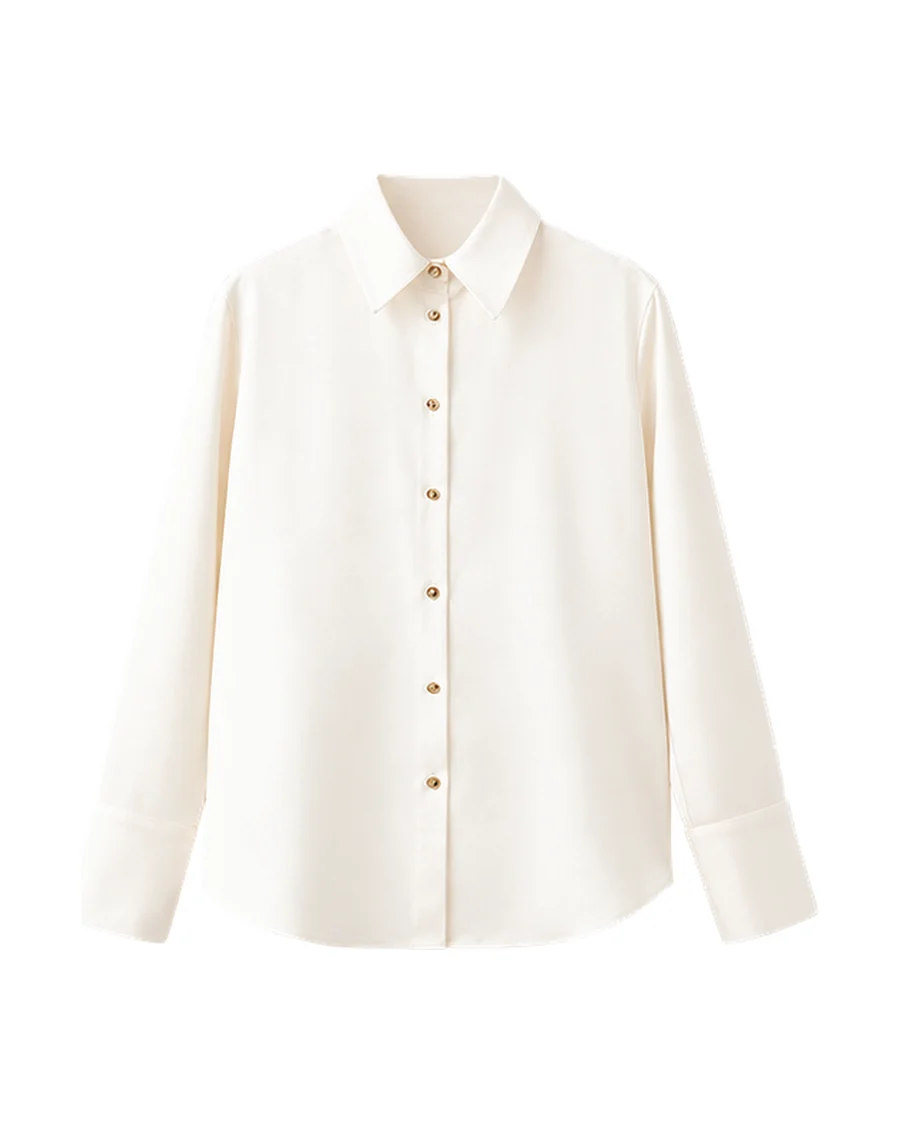 MANGO Satin finish flowy shirt