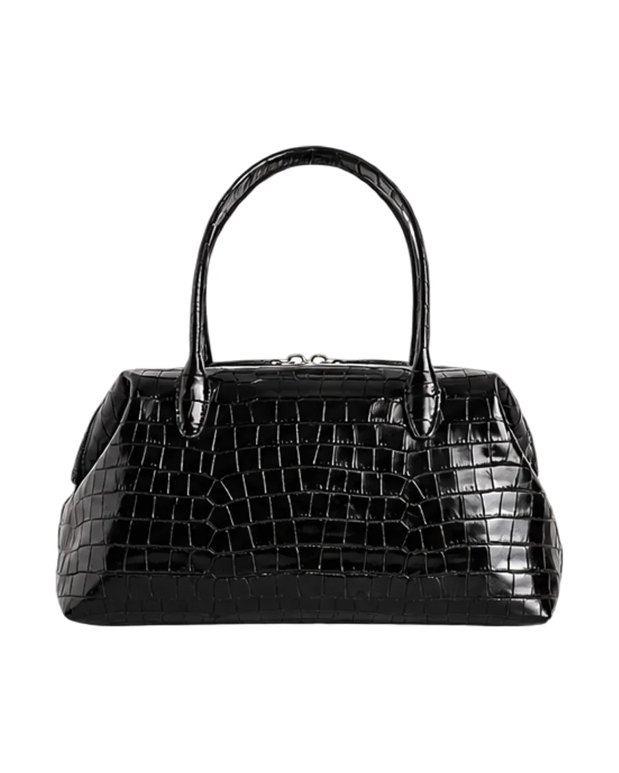 COS Montmartre Bowling Bag - Croc-effect Leather