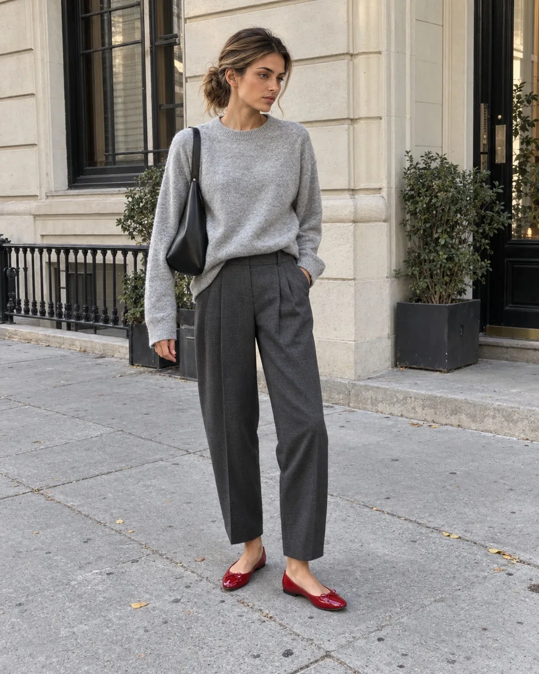 Grey + Red · On the street
