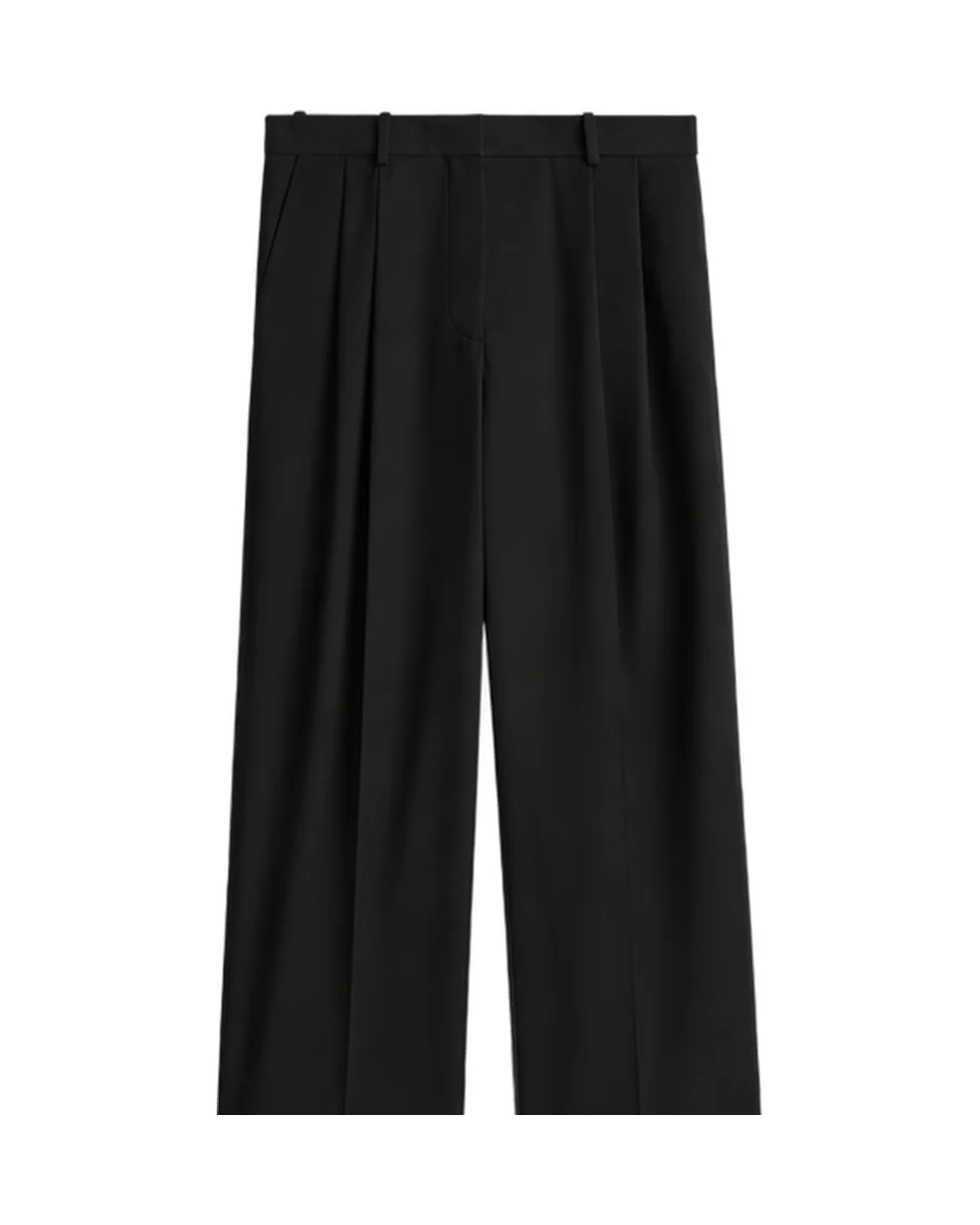 COS Relaxed Twill Wide-Leg Trousers