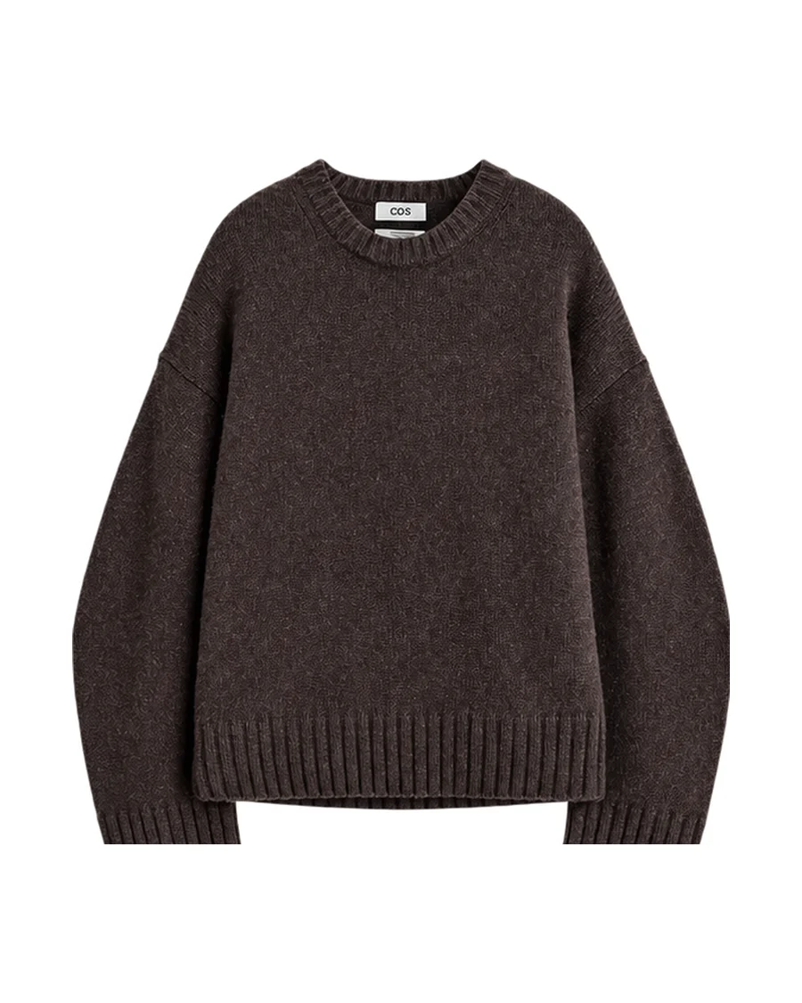 COS Chunky Pure Cashmere Crew-Neck Sweater