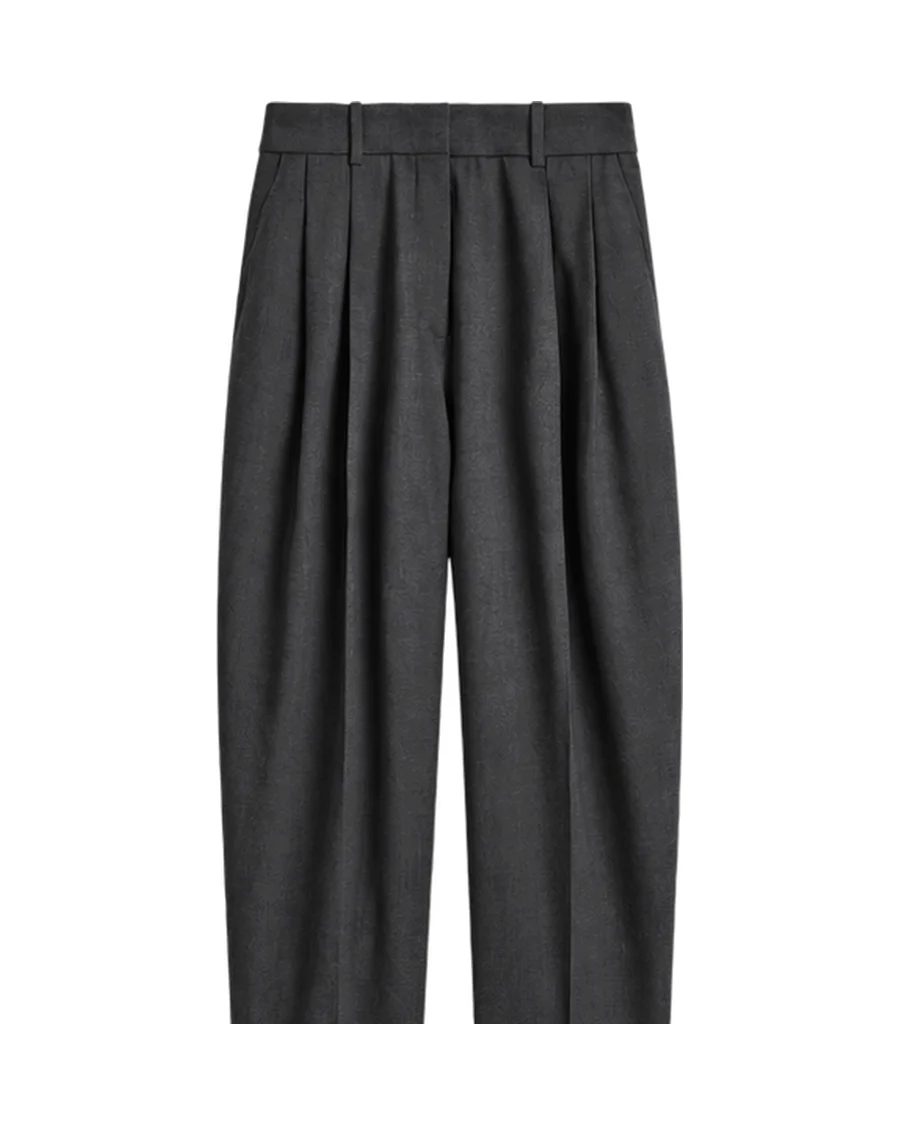 COS Pleated Wool-Blend Barrel-Leg Trousers