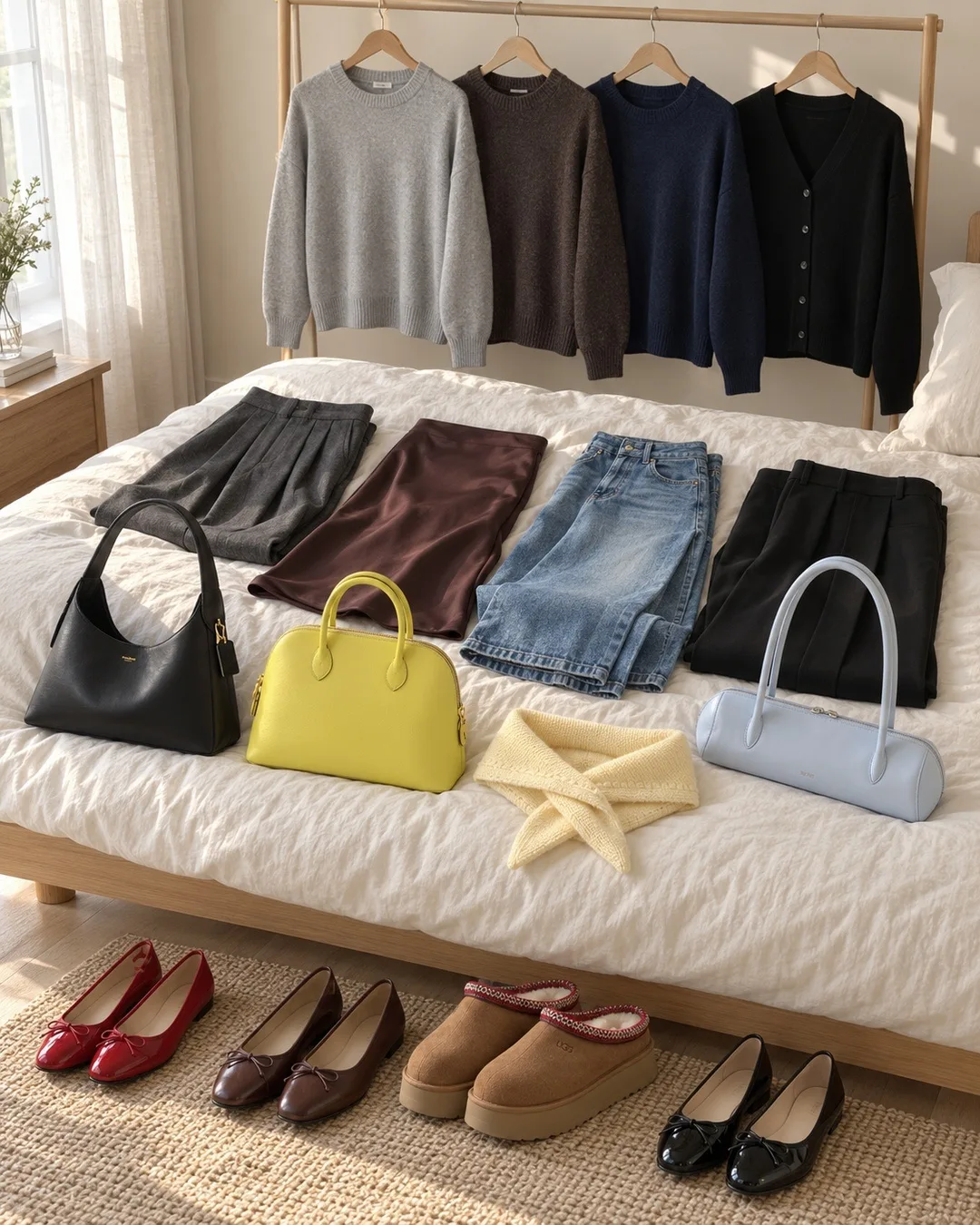 All the pieces from this edit, laid out together
