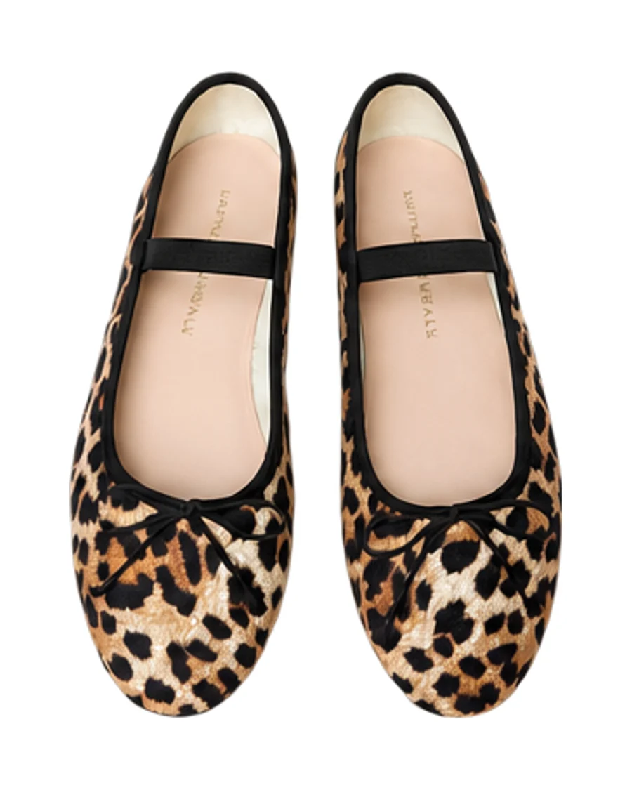 Loeffler Randall Leonie Leopard Jersey Ballet Flat